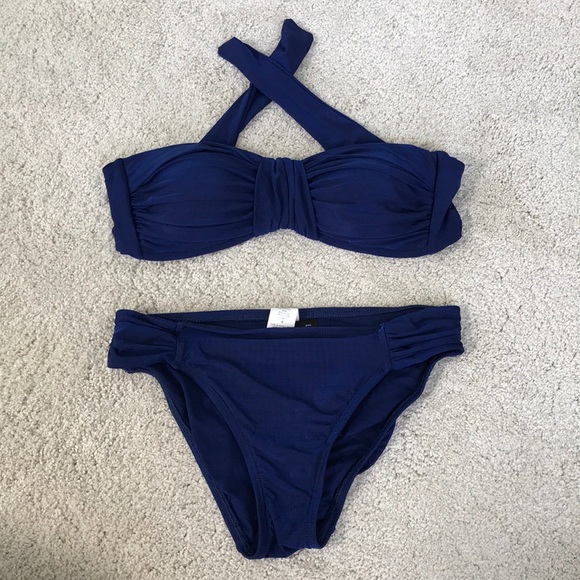 La Blanca Other - La Blanca Royal Blue Strapless Bikini 4